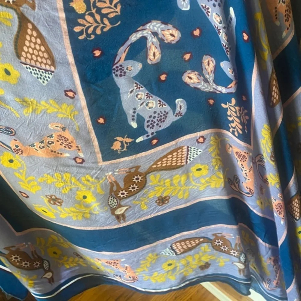 LOFT Fox and Rabbit Square Scarf - Picture 3 of 6